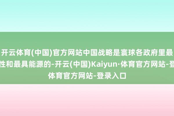 开云体育(中国)官方网站中国战略是寰球各政府里最具解救性和最具能源的-开云(中国)Kaiyun·体育官方网站-登录入口