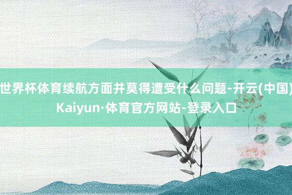 世界杯体育续航方面并莫得遭受什么问题-开云(中国)Kaiyun·体育官方网站-登录入口