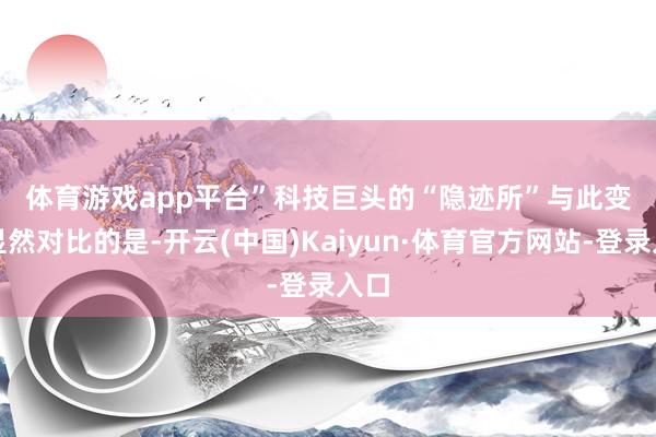 体育游戏app平台”　　科技巨头的“隐迹所”　　与此变成显然对比的是-开云(中国)Kaiyun·体育官方网站-登录入口