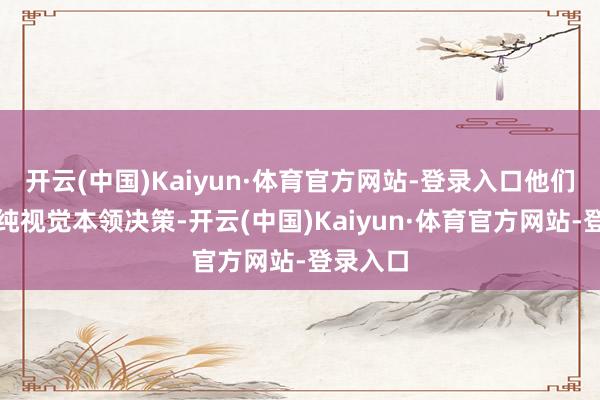 开云(中国)Kaiyun·体育官方网站-登录入口他们继承了纯视觉本领决策-开云(中国)Kaiyun·体育官方网站-登录入口