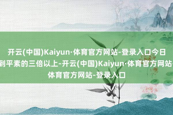 开云(中国)Kaiyun·体育官方网站-登录入口今日贸易额达到平素的三倍以上-开云(中国)Kaiyun·体育官方网站-登录入口